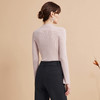 EITIE爱特爱精致修身显瘦薄款打底镂空珍珠立领针织衫秋新款D2401407 商品缩略图9
