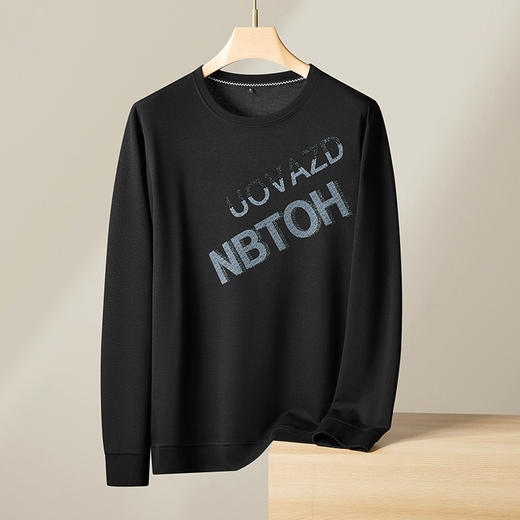 【新款DPF】大依优型大码长袖卫衣圆领套头加肥加大宽松休闲上衣男士打底 商品图4