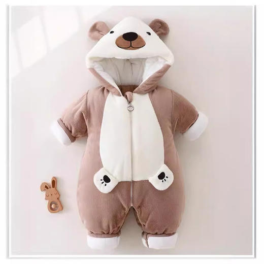 【加厚夹棉婴儿连体衣】2024年新款秋冬宝宝外出服新生儿衣服儿童 商品图2