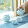 【样品特惠5.5折，仅1套，无货退款】陆宝台湾功夫茶具套装新款家用高档中式喝茶 福运连连 1壶2杯1茶叶罐-天青色 商品缩略图1