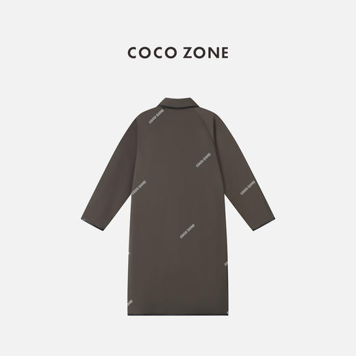COCO ZONE 复古设计感撞色拼接长款风衣外套 CC2C1867 商品图1