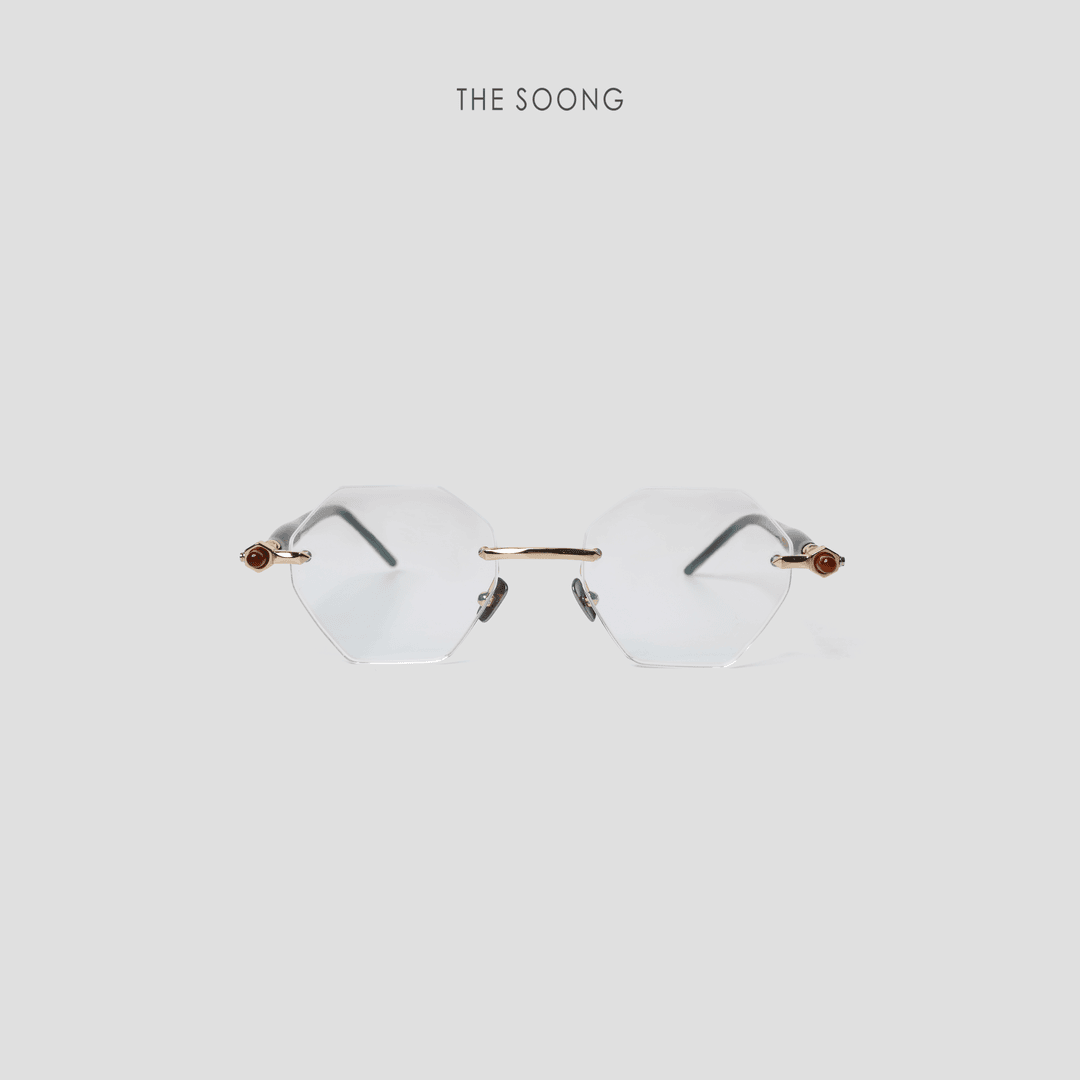 THESOONG|‘斯文败类’纯手工设计时尚轻奢无框防蓝光眼镜HWZB5002