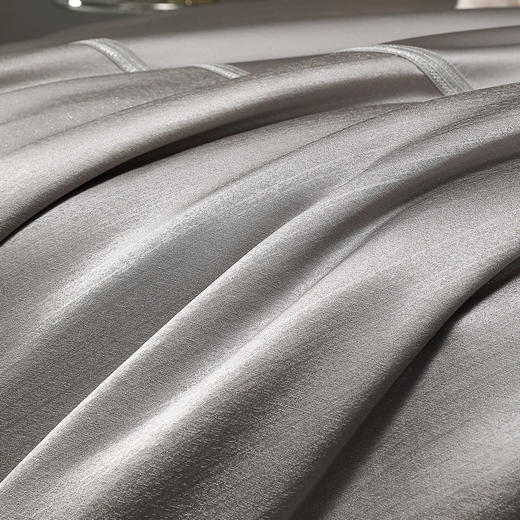 水星家纺色织提花真丝四件套-奢·溢彩(米色/冰川灰)两种颜色床上用品 商品图7