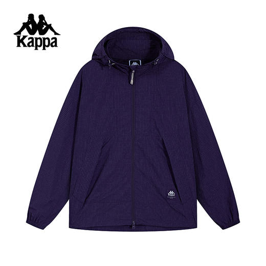 Kappa卡帕背靠背防风衣2024新款男士复古开衫运动外套防泼水上衣K0E52FJ81 商品图1