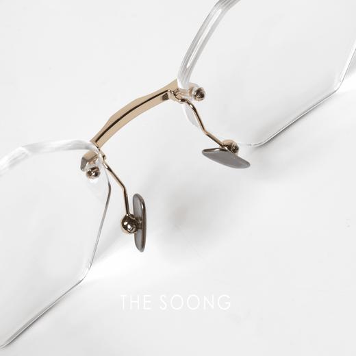 THESOONG|‘斯文败类’纯手工设计时尚轻奢无框防蓝光眼镜HWZB5002 商品图2