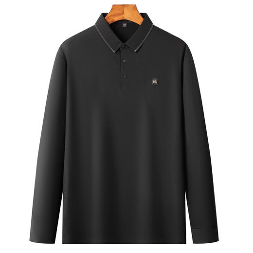 【新款DSZ】大依优型大码男装Polo衫翻领长袖T恤商务休闲上衣加肥加大胖子舒适打底 商品图6