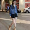 2024年秋冬新款小香风提花牛仔外套女设计感长袖宽松短款开衫上衣 商品缩略图3