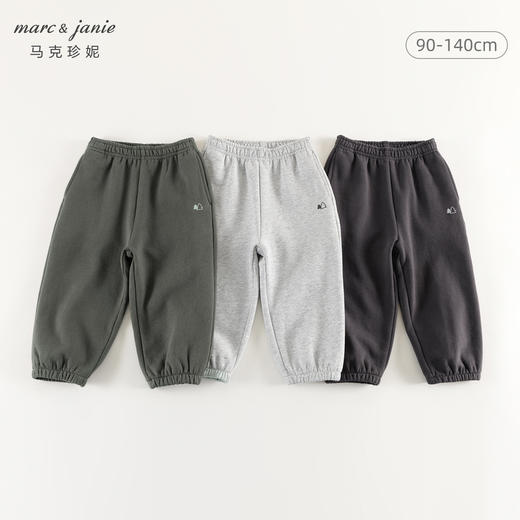 马克珍妮男童山系户外休闲纯棉束脚裤2024年秋装新款241223 商品图0