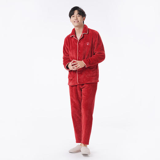 都市丽人都市锋尚睡衣亲情蜜语长袖法兰绒厚男士法兰绒套装FHT0B4 商品图2