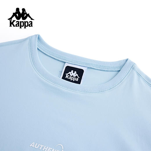 Kappa卡帕背靠背2024新款复古运动长袖t恤女短款修身上衣圆领卫衣K0E62TC71 商品图2