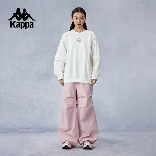 Kappa卡帕背靠背宽松运动卫衣针织套头衫秋季新款休闲长袖上衣女KPDHCWT01 商品图4