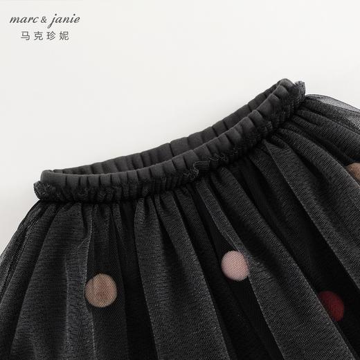马克珍妮女童可爱立体毛球网纱裙裤2024年秋装新款241392 商品图2