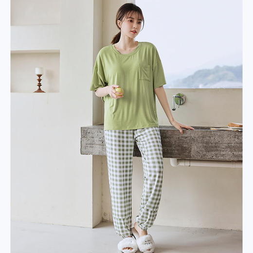 【自带杯垫  单穿好自在】胸垫式家居服 | 莫代尔凉感面料 清爽透气 长短裤 防凸点设计 可单穿外出 商品图5