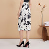 EITIE爱特爱浪漫通勤花卉印花黑白撞色高腰半身裙秋季新款C2406420 商品缩略图10