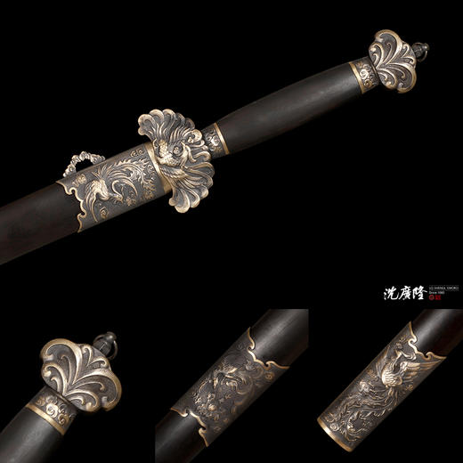 凤至战剑 花纹钢剑 战剑 龙泉沈广隆传统宝剑 手工一体刀剑   未开刃 商品图4