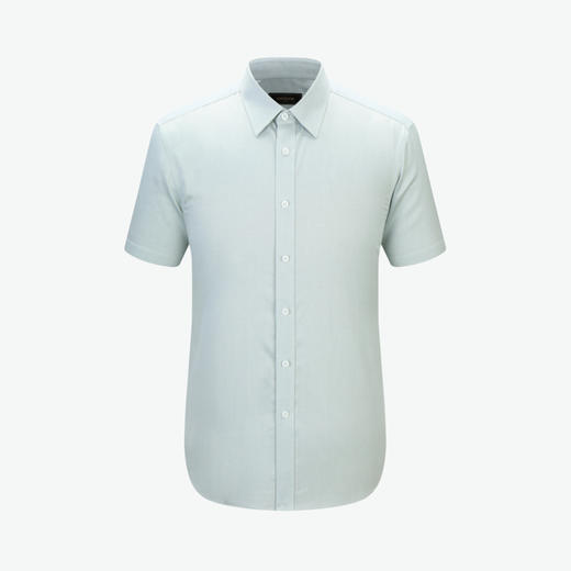 【大都会】雅戈尔 男绿色提花DP系列短袖衬衫 商品图4