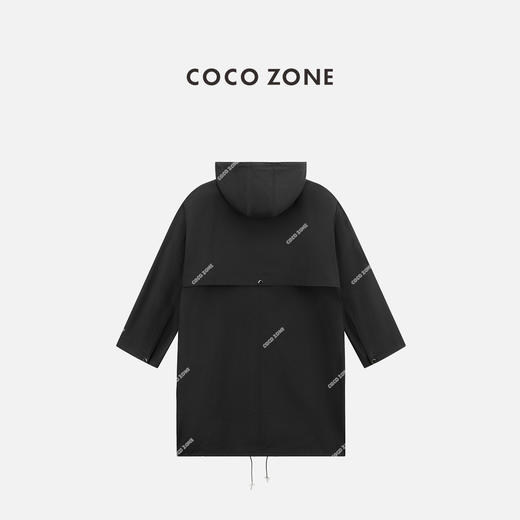 COCO ZONE 设计感双头拉链连帽外套纯色长袖上衣CC1C1577 商品图1