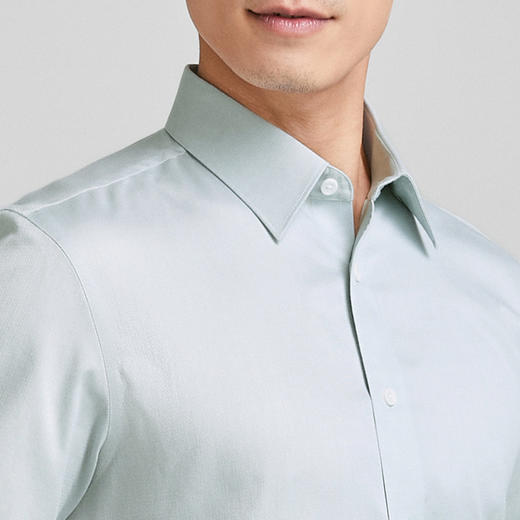 【大都会】雅戈尔 男绿色提花DP系列短袖衬衫 商品图3