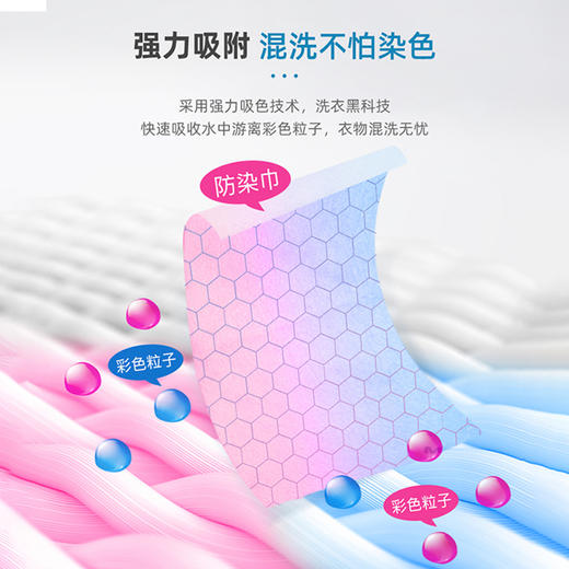 【混洗不串色】GTTPT格帕迪 防串染色洗衣吸色片 即用即抛轻松省力 60片/盒 商品图2