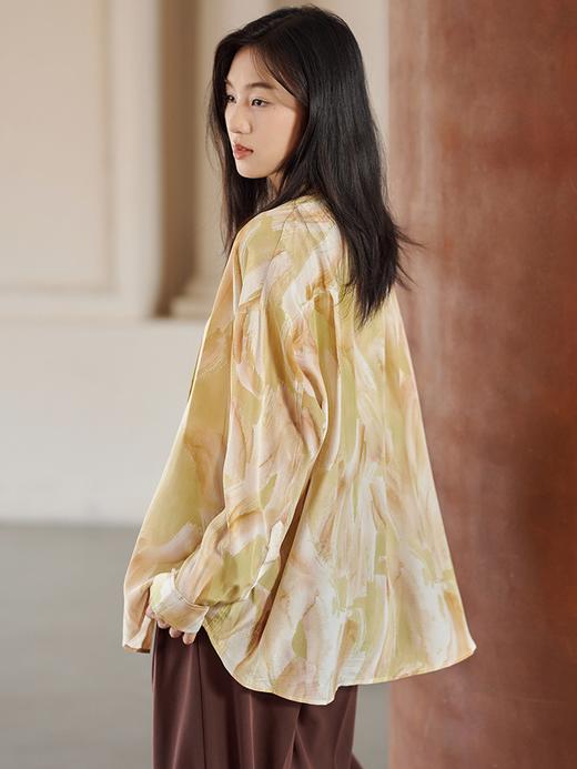 夏末油彩桑蚕丝印花衬衫FCE3SHT223 商品图11