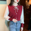 【系带蝴蝶结针织打底衫】春秋装 小香风气质内搭上衣潮流 时尚与优雅结合 商品缩略图4