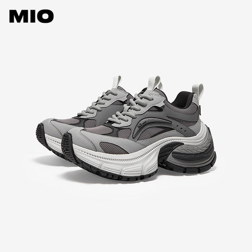 MIO米奥秋季圆头高跟老爹鞋女时尚街头酷感休闲鞋女M244563511 商品图2