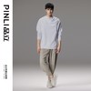 PINLI品立春季新款男士潮牌纯色长袖T恤圆领百搭打底休闲上衣B243111003 商品缩略图8