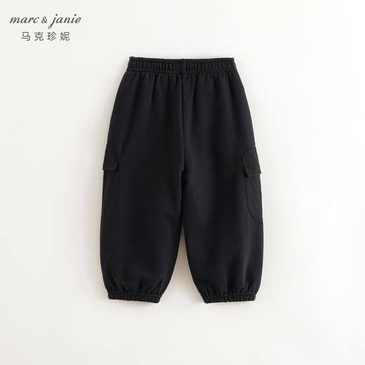 马克珍妮男童个性口袋休闲纯棉束脚裤秋装新款241226 商品图2