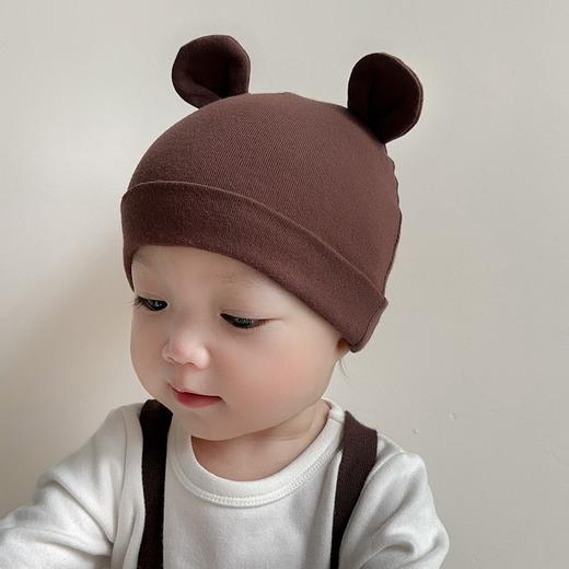 【哇!小熊耶~】春秋婴儿帽0一3月小帽子初生宝宝无骨胎帽秋纯棉套头帽 商品图2