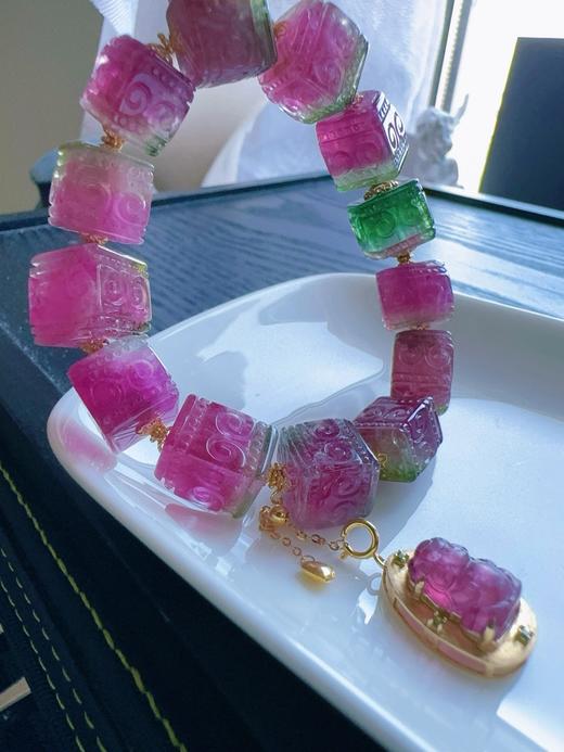 51.4g 雕刻碧玺手链 商品图3