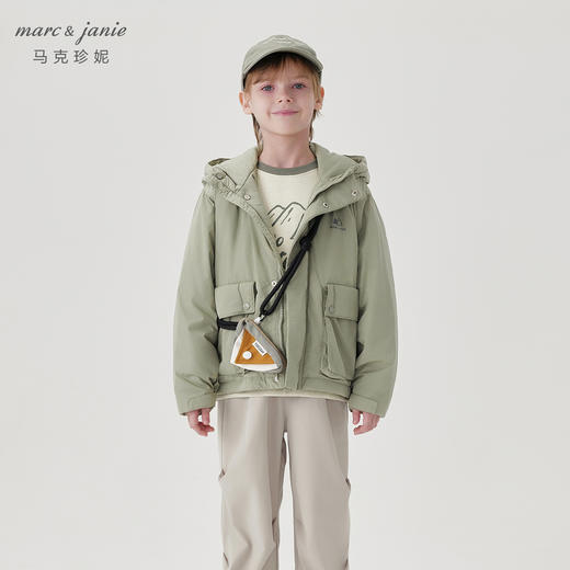 马克珍妮男童山系户外大口袋棉服外套2024秋装新款241191 商品图1