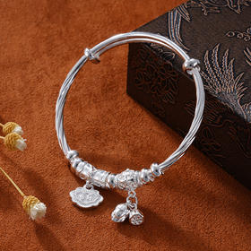 子佩集S999银【喜乐宝贝】童镯【TZ000832】纯银儿童2408