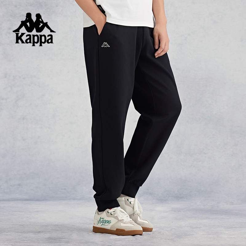 Kappa卡帕背靠背运动长裤男款秋季新款弹力休闲针织裤子束脚男裤K0E52AK22