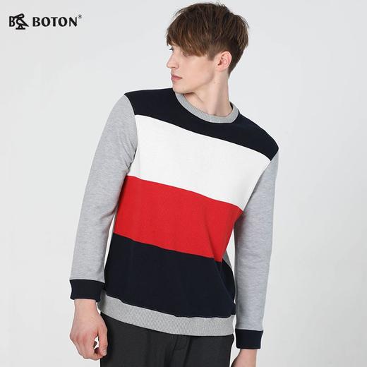 【第2件半价！尾货清仓不退换】波顿秋冬款男装青年套头针织毛衣男士毛衣MT853318 商品图1