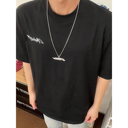 钛钢项链 布老哥Blog原创英文字母项链简约百搭钛钢配饰小众设计 商品图0