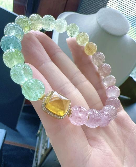 24.9g 9.3mm 雕刻碧玺手链 商品图3