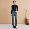 EITIE爱特爱经典高腰复古直筒显瘦长裤百搭牛仔裤秋季新款C2405410 商品缩略图1