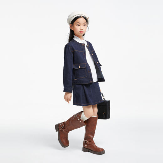 女童防褪色云朵牛仔外套新款安奈儿童装实体店同款AG435535 商品图5