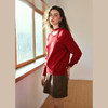 
OLrain欧芮儿法式深红色毛衣女秋季2024新款宽松百搭显瘦套头上衣 商品缩略图3