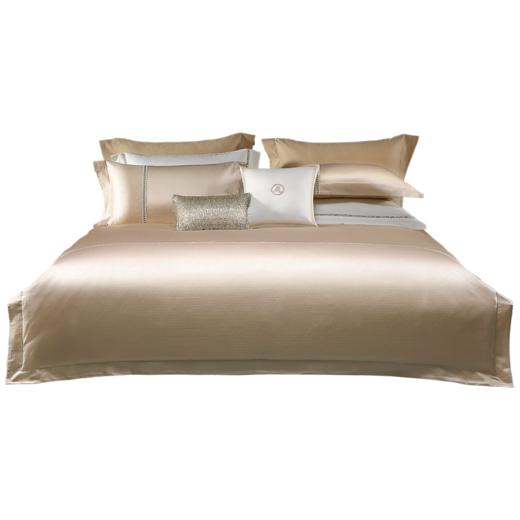 水星家纺色织提花真丝四件套-奢·溢彩(米色/冰川灰)两种颜色床上用品 商品图3