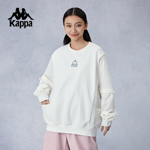 Kappa卡帕背靠背宽松运动卫衣针织套头衫秋季新款休闲长袖上衣女KPDHCWT01 商品图0