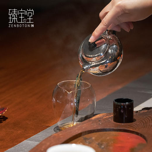 臻宝堂银壶999纯银泡茶壶纯手工一张打锤纹恒圆壶高端家用茶具足银小壶 恒圆壶 容量约 180ml 重约148克 商品图3
