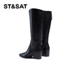 星期六时髦金属尖头显瘦百搭长筒靴SSC4117084 商品缩略图8