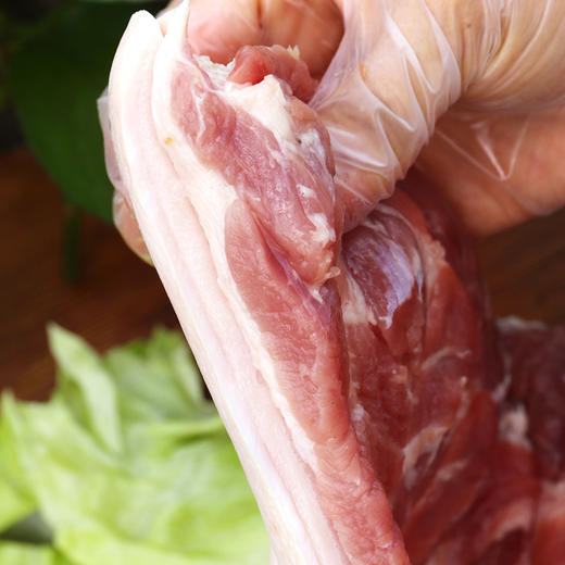 【包邮】安心整块精品带皮五花肉   粮食喂养国产猪  精五花肉 无抗慢养 五花三层  急冻锁鲜5.8斤 商品图2