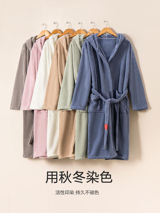 三利柔软吸水速干浴袍家用柔软吸水浴袍 商品图3