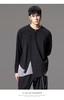 PINLI品立秋季新款撞色假两件长袖T恤潮牌拼接休闲男体恤上衣B243111004 商品缩略图0