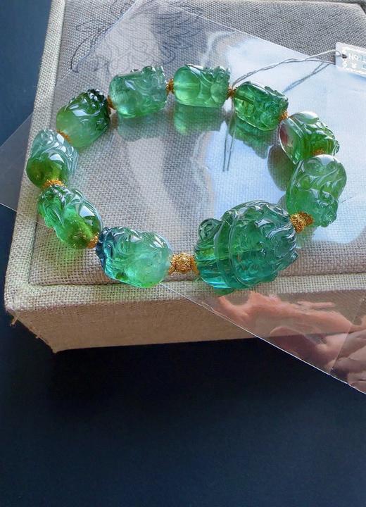 38.1g 雕刻碧玺手链 商品图1