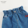 马克珍妮女童俏皮花边腰纯棉牛仔萝卜裤2024年秋装新款241297 商品缩略图4