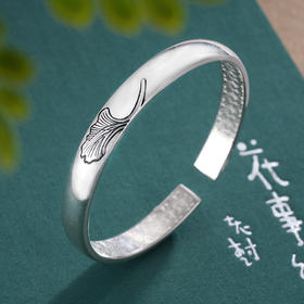子佩集S999银【银杏之舞】手镯【YHSZ106】纯银手镯2408