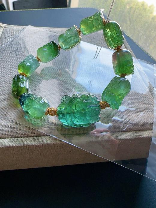 38.1g 雕刻碧玺手链 商品图3